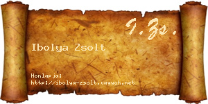Ibolya Zsolt névjegykártya